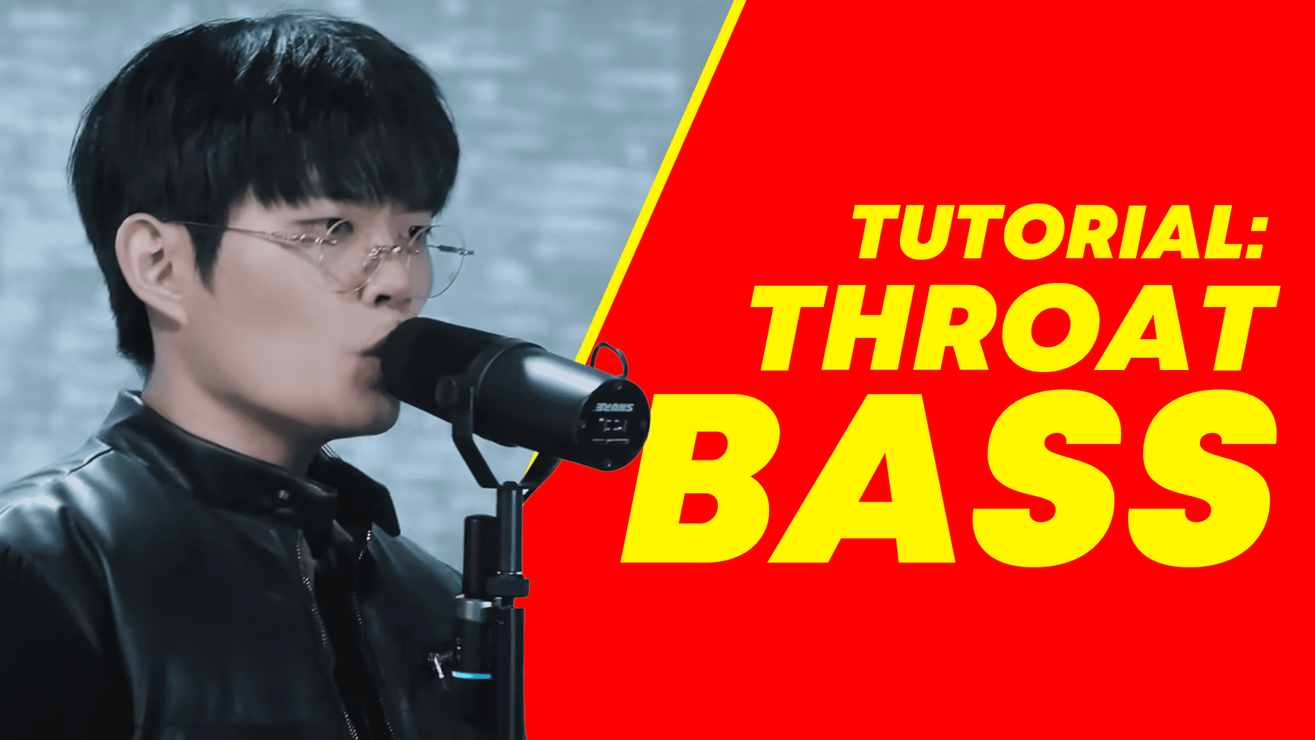 A beatboxer performing throat bass, demonstrating deep vocal technique